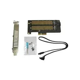 Контролер Dynamode 2х M.2 NVMe M-Key /SATA B-key SSD to PCI-E 3.0 x4/ x8/ x16, (PCI-Ex4- 2xM.2 MB-key) - мініатюра 2