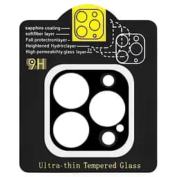 Захисне скло на камеру Full Block (тех.пак) для Apple iPhone 13 Pro (6.1) / 13 Pro Max (6.7) Чорний