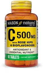 Вітаміни та мінерали Mason Natural Vitamin C With Rose Hips And Bioflavonoids 500 mg, 90 таблеток
