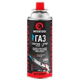 Газовий балончик для туристичних портативних газових приладів Intertool 220г із системою CRV 4/28 GS-0022