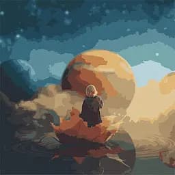 Картина за номерами Ideyka Космічна прогулянка з фарбами металiк 50x50 см (KHO9547)