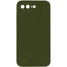 Чехол Silicone Case Square Full Camera Protective AA No Logo для Apple iPhone 7 plus/8 plus 5.5 Зеленый/Dark Olive