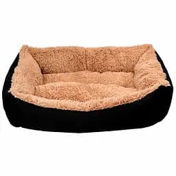 Лежак для тварин Milord Jellybean прямокутний розмір L чорний з бежевим (VR08//1196)