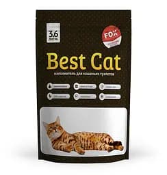 Силикагелевый наполнитель Best Cat White для кошачьего туалета без запаха 3.6 л
