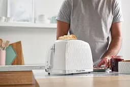 Тостер Honeycomb 850Вт, широкі слоти, пластик, білий Russell Hobbs kuh0014915 - мініатюра 5