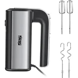 Міксер ручний DSP KM-2046 багатофункціональний турборежим 5 швидкостей 250 Вт сріблясто-чорний (KM 2046_653)