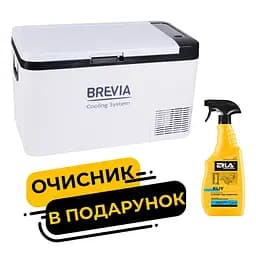 Холодильник автомобільний Brevia 25л 22210 + Очисник для пластику Erla Kliv 750мл(na_219)