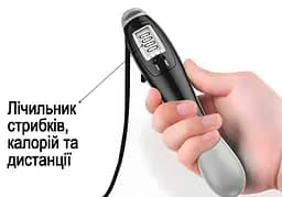 Швидкісна скакалка з лічильником EasyFit чорний-сірий - мініатюра 2
