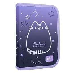 Школьный пенал твердый одинарный с двумя клапанами Yes Pusheen Stellar HP-04