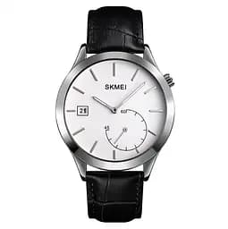 Чоловічий кварцовий годинник Skmei 1581 Prestige чорні з сріблястим - мініатюра 2