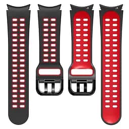 Браслет Galaxy Sport для Samsung Galaxy Watch 4 - чорно-червоний ширина кріплення 20мм силікон Watchbands (W40-3WB86260295) - мініатюра 3