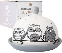 Масляна керамічна Be Happy Совушки S&T 16х13х11.5 см kuh0009660 - мініатюра 2