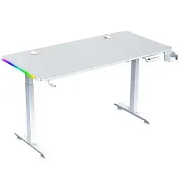 Геймерский компьютерный стол GT Racer T-1231 (120x60x73-117) White