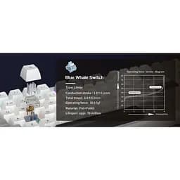 Клавіатура MageGee Light 87 Wireless Blue Whale Switch Star White (6971969728431-UA) [164292] - мініатюра 6