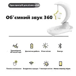 Нічник із колонкою Music Atmosphere Lamp з функцією бездротової зарядки - мініатюра 6