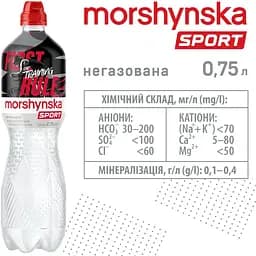 Упаковка мінеральної води Моршинська Спорт негазована 9 л (0.75 л x 12 шт.) - мініатюра 9