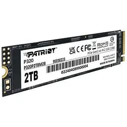 SSD диск M.2 Patriot P320 2TB NVMe 2280 Gen3.0 x4 3D TLC P320P2TBM28