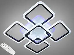 Світлодіодна люстра смарт світильник з пультом, 120W, чорна люстра