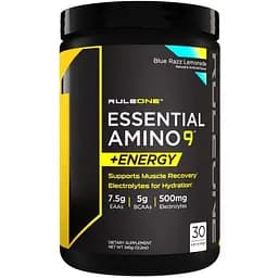 Амінокислота ЕАА з кофеїном Rule 1 Essential Amino 9 + Energy Малиновий лимонад 345 г