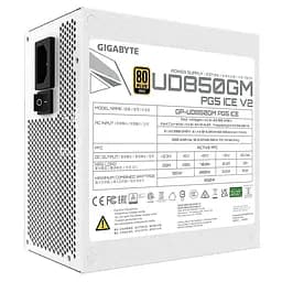 Блок живлення Gigabyte UD850GM PG5 V2 850W 80+ Gold White (GP-UD850GM PG5 V2 ICE)