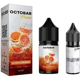 Набор компонентов для самозамеса солевой жидкости Octobar Prime 30 мл 0-50 мг Sicilian Orange Красный апельсин (16899)