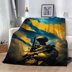 Плед патріотичний 3D Захисник України 20222424_B 12187 135х160 см