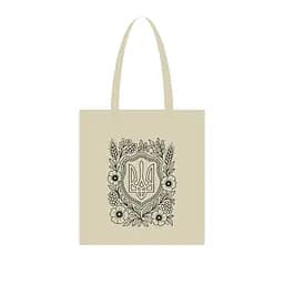 Екосумка для покупок "Герб України" Bambi Сумка-шоппер 190CCT-1, 38 x 42 см (190г/м2)
