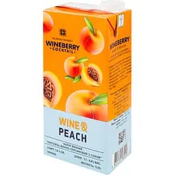 Уцінка. Напій винний WineBerry Wine & Peach винно-персиковий з соком біле напівсолодке 1 л - мініатюра 2