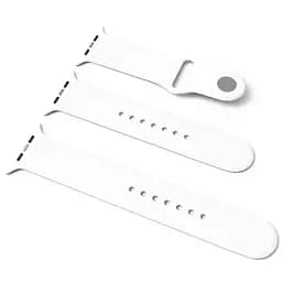 Силиконовый ремешок для Apple Watch Sport Band 42(ser.1-3)/44/45/46/49mm (S/M&M/L) 3pcs Белый / White