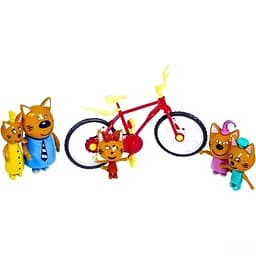 Игровой набор Metr+ Три кота с велосипедом 28,5х29х7 см разноцветный 000261073