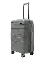 Валіза середня M поліпропілен Milano bag 0306 65×42×28см 56л Срібна - мініатюра 2