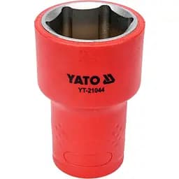 Головка торцева діелектрична 6-гранна Yato квадрат 1/2" М= 24 мм L= 60/38 мм VDE корпус до 1000V (DW) (YT-21044)
