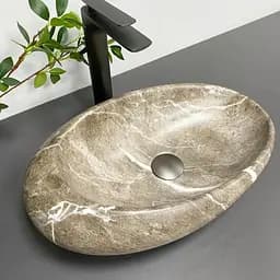 Умивальник VBI Vicenza brown stone matt накладний VBI-014802, Коричневий