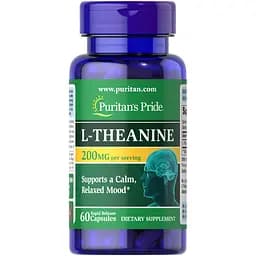 Аминокислота Puritans Pride L-Theanine 200 мг 60 капсул