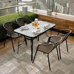 Комплект садових меблів 4Points Siena-4 з прямокутним столом 120x70x70 см