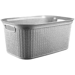 Корзина Uscan Plastic Knit прямоугольная 38 л серый (180006.2)