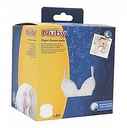 Накладки для груди Nuby хлопковые ночные 30 шт. белые (NV0107003)