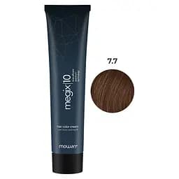 Профессиональная краска для волос с низким содержанием аммиака Megix10 Mowan 7.7 средний бордовый блонд 100 мл
