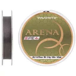 Шнур Favorite Arena PE 100 м (silver gray) 0.2/0.076 мм 5 lb/2.1 кг