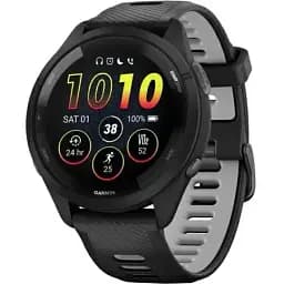 Смарт-годинник Garmin Forerunner 265 Black Bezel and Case w. Black/Powder Gray Silicone Band (010-02810-00)