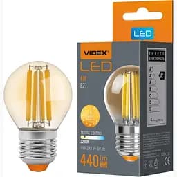 Лампа светодиодная Videx Filament Бронза 4W E27 2200K (VL-G45FA-04272)