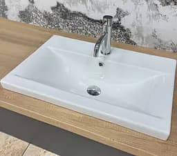 Умивальник VBI Fanusa 60 white врізний VBI-018064, Білий - мініатюра 5