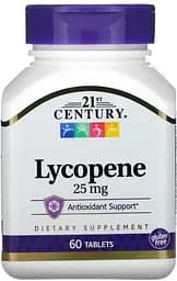 Натуральная добавка 21st Century Lycopene 25 mg, 60 таблеток