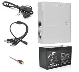 Источник бесперебойного питания (ИБП) UPS Kraft PSU1203LEDP комплект для роутера терминала ONU 12V 3А 7Ah