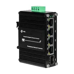 PoE-комутатор 5-портовий E-LINK LNK-IMC104GP-SFP IN 12-48V (73-00126) - мініатюра 3