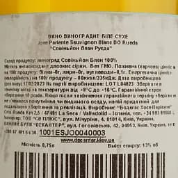 Вино Bodegas Jose Pariente Sauvignon Blanc DO Rueda біле сухе 0.75 л - мініатюра 4
