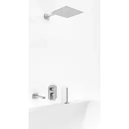 Душова система Kohlman Foxal 2.0 20 chrome + BOX прихованого монтажу QW211FQ20-009, Хром