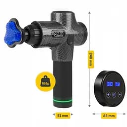 Ручний перкусійний масажер 4FIZJO Massage Gun Ultra Cool Edition 100 Вт (масажний пістолет) MG05 (P-5905973401470) - мініатюра 3