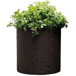 Горщик для квітів Keter 18 л Cylinder Planter Medium коричневий