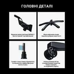 Ігрове крісло Anda Seat Luna Pro Gray Fabric Size L (AD18T-44-G-F) - мініатюра 14